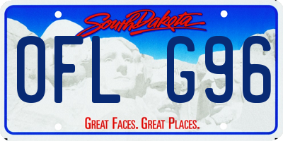 SD license plate 0FLG96