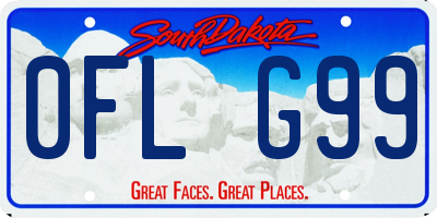 SD license plate 0FLG99