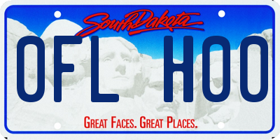 SD license plate 0FLH00