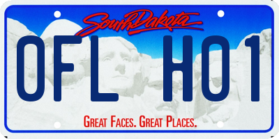 SD license plate 0FLH01