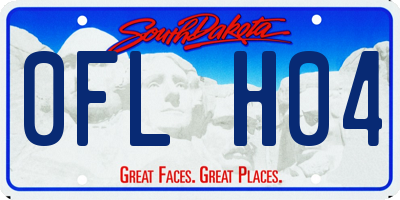 SD license plate 0FLH04