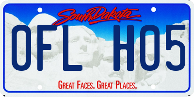 SD license plate 0FLH05