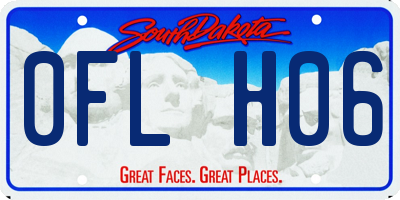 SD license plate 0FLH06