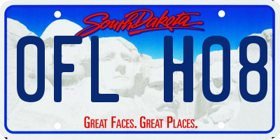 SD license plate 0FLH08