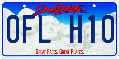 SD license plate 0FLH10