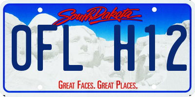 SD license plate 0FLH12