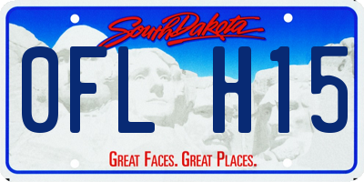 SD license plate 0FLH15