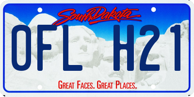 SD license plate 0FLH21