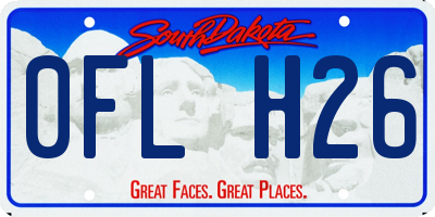 SD license plate 0FLH26