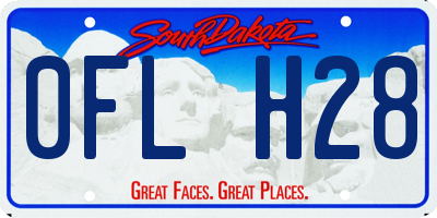 SD license plate 0FLH28