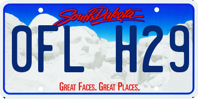 SD license plate 0FLH29