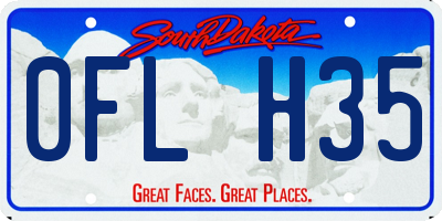 SD license plate 0FLH35
