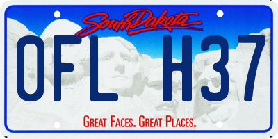 SD license plate 0FLH37