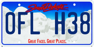 SD license plate 0FLH38