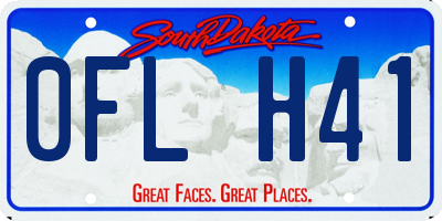 SD license plate 0FLH41