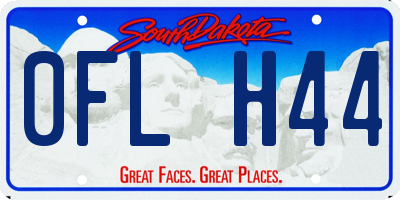 SD license plate 0FLH44