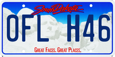 SD license plate 0FLH46