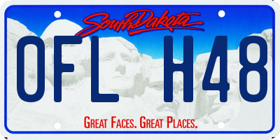 SD license plate 0FLH48
