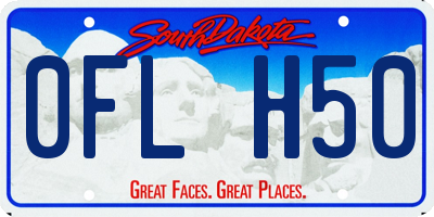 SD license plate 0FLH50
