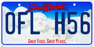 SD license plate 0FLH56
