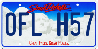 SD license plate 0FLH57