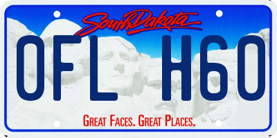 SD license plate 0FLH60