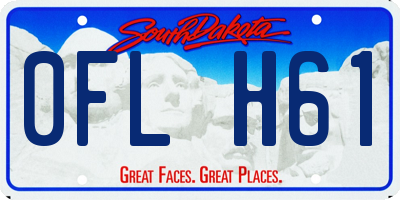 SD license plate 0FLH61