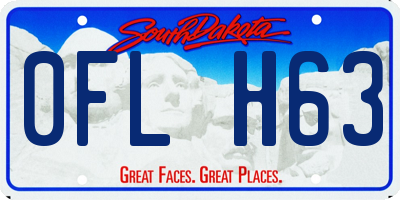 SD license plate 0FLH63