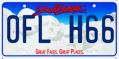SD license plate 0FLH66