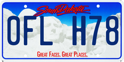 SD license plate 0FLH78