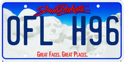 SD license plate 0FLH96