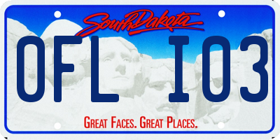 SD license plate 0FLI03