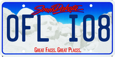 SD license plate 0FLI08