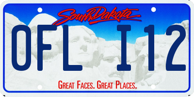 SD license plate 0FLI12