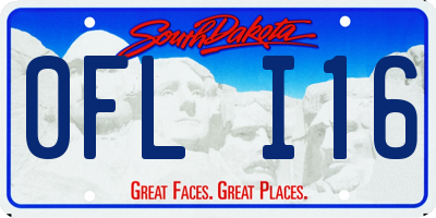 SD license plate 0FLI16