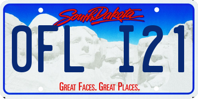 SD license plate 0FLI21