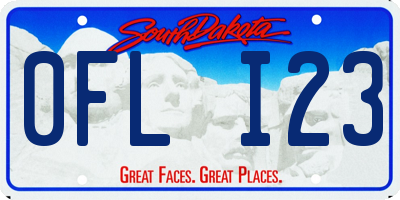 SD license plate 0FLI23