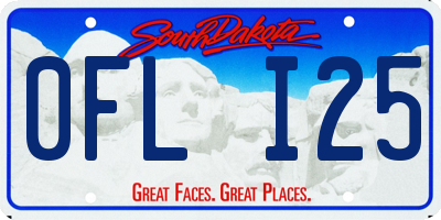 SD license plate 0FLI25