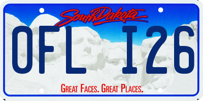 SD license plate 0FLI26