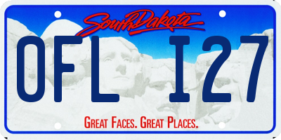 SD license plate 0FLI27