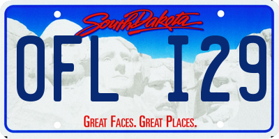 SD license plate 0FLI29
