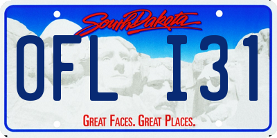 SD license plate 0FLI31