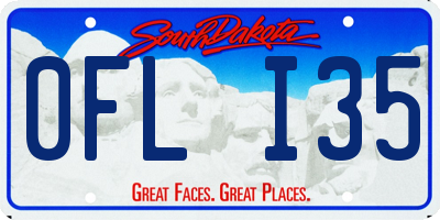 SD license plate 0FLI35