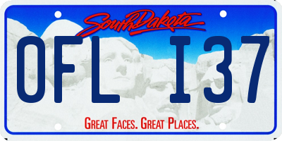 SD license plate 0FLI37
