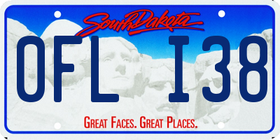 SD license plate 0FLI38