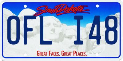 SD license plate 0FLI48