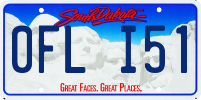 SD license plate 0FLI51