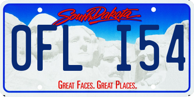 SD license plate 0FLI54