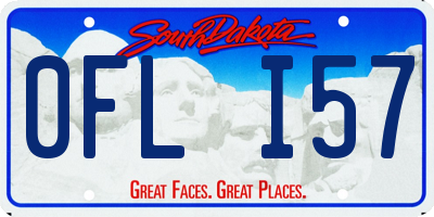 SD license plate 0FLI57