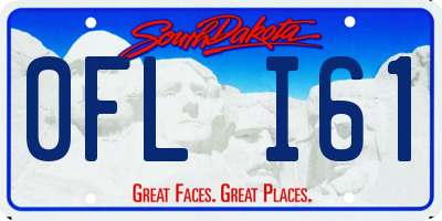 SD license plate 0FLI61